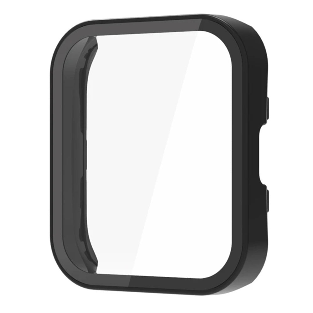 For Huami Amazfit Bip 5 Watch Case Anti-scratch Hard PC Protective Cover with Tempered Glass Film - Black For Huami Amazfit Bip 5 Watch Case Anti-scratch Hard PC Protective Cover with Tempered Glass Film - Black